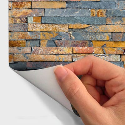 Behangsticker - Gerecycled natuurlijk hout - 30x30cm