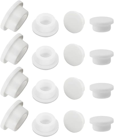 Gootsteen Overloopdop - Afvoerplug Keuken - Verstopping Voorkomen - Flexibel Rubber Materiaal - 12-23mm Gat - Wit