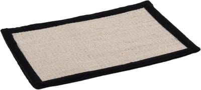 Flamingo kattenspeelgoed Krabmat Beige & Zwart – Sisal krabmat 32 x 45 cm met klittenband – Krabspeelgoed kat – Meubelbescherming – Krabmat bank – Krabmat poot