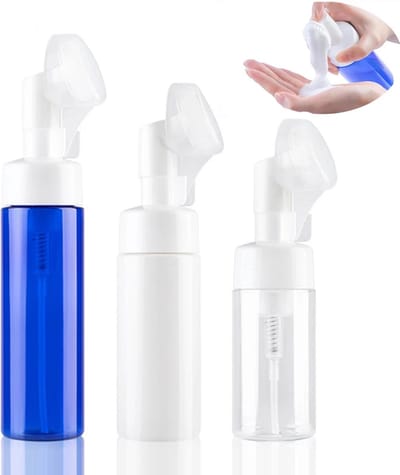 Zeep Schuimende Fles Gezichtsreiniger Schuim Maker Fles Met Siliconen Schoon Borstel Draagbare Facewashing Mousse Schuim Flessen