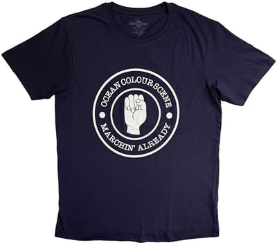 Ocean Colour Scene - Marchin' Fist Heren Tshirt - 2XL - Donkerblauw