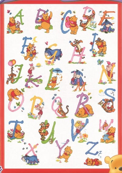 borduurpakket 40.880 winnie de pooh a.b.c. (op=op!)