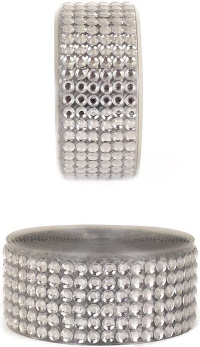 BukkitBow - Decoratie Band Met Steentjes - Decoratieve Diamant Strassband - Strass Steentjes Band – 4 CM – 9 Meter