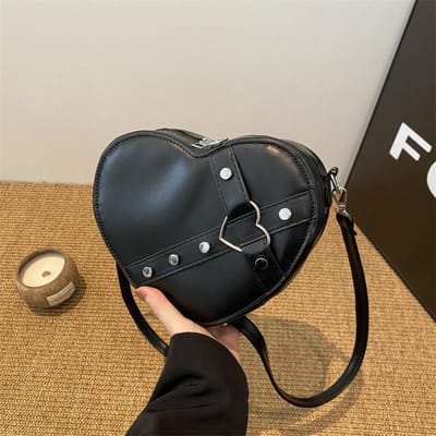 Unieke Niche Tas voor Vrouwen Nieuwe Modetrend Klinknagels en Trendy Crossbody Tas Modieuze Liefdestas Handtas gray