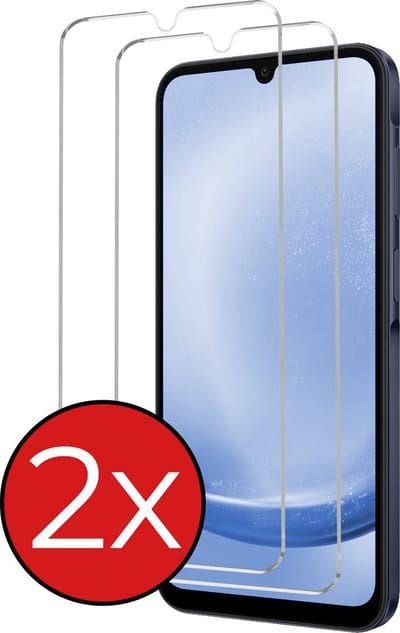 Screenprotector - 2 Stuks - Geschikt voor Samsung Galaxy A25 - Extra Sterk - Beschermglas - Gehard Glas - Tempered Glass - Screen Protector