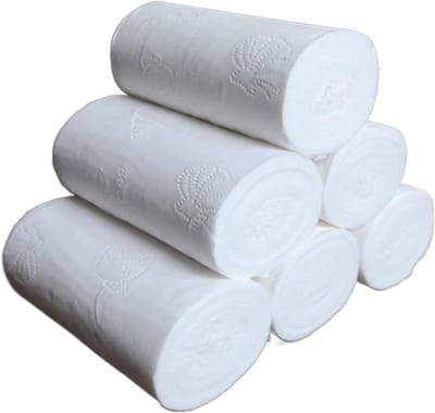 Toiletpapier Rollen - Zacht Keukenpapier - Dagelijks Gebruik - Flexibele Vier Lagen - 10 Rollen - Wit