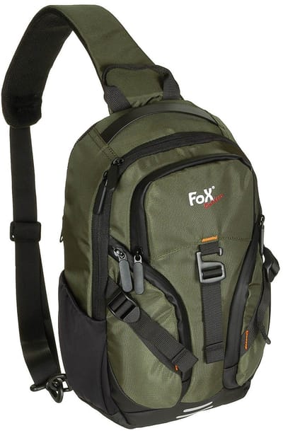 Fox outdoor One strap rugzak / sling bag 7l, olijfgroen