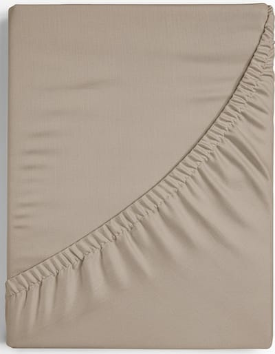 Dreamers Den - Premium Jersey Elestaan - Biologisch Katoen - Hoeslaken - Taupe - 80x200 cm - 35 cm hoekhoogte