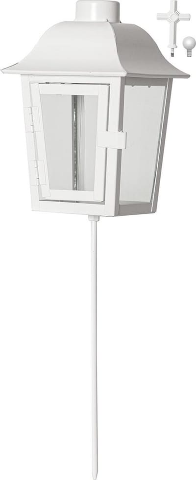 Star Trading Serene lantaarn, grondspies, graflantaarn, decoratie, wit, voor buiten, 45 cm