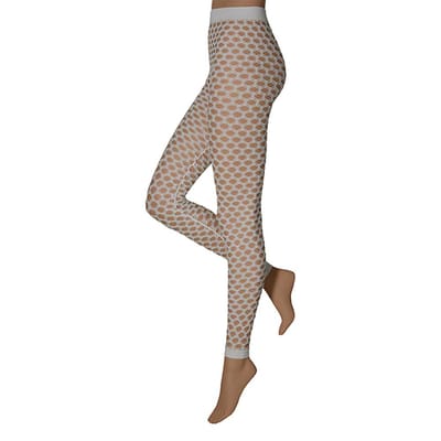 Apollo - Panty Doorschijnend - Stretch - Netpanty - Wit - Maat L/XL - Netpanty Wit - Panty - Panty visnet - Fishnet panty - Panty's