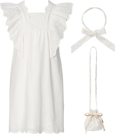 Noppies Jurk Eglin - Bright White - Maat 80