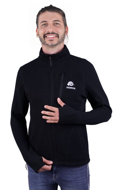 Heren Fusion Fleece Jacket Wandeljack Zwart