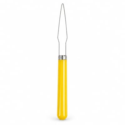 Zirkle Knopenhaak Hulpmiddel – Knoophaak Aankleedhulp voor Knopen – Button Hook Helper – Hulp bij Overhemden, Blouses, Broeken & Jassen – Voor Minder Grip of Handmobiliteit – 1 Stuk – Geel