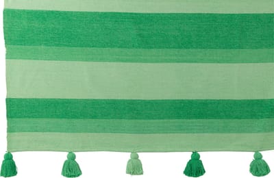 J-Line plaid Strepen + Kwastjes - katoen - groen