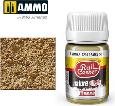 AMMO by Mig Jimenez Modelbouwdecoratie - MIG R2200 Rail Center - Praire Soil - Nature Effects - 35 ml Effecten potje