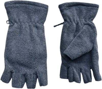 Vingerloze handschoenen heren - Handschoenen zonder vingers - Fleece - One Size - Thinsulate Voering – Grijs