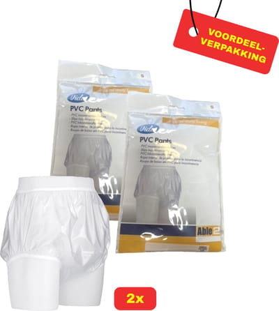 2x PVC Beschermbroekje Small - 81-86 cm - Voordeelverpakking!