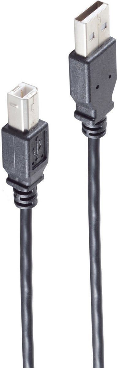 shiverpeaks BS13-23005 USB-kabel USB 2.0 0,25 m USB A USB B Zwart