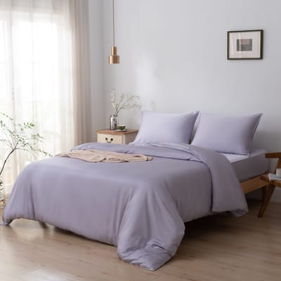 Bamboe dekbedovertrek Lavender Mist lila 140x200 cm – zacht, ademend & duurzaam | Boomba Bamboo®