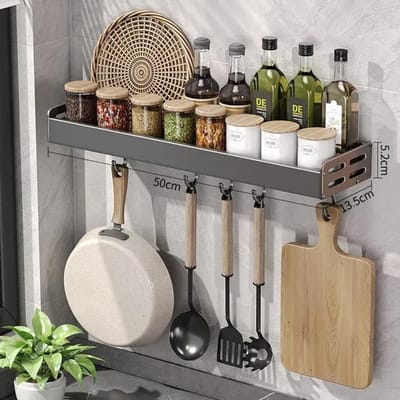 Keuken Opbergrek Kruidenrek Wandmontage Condiment Multifunctioneel Huishoudelijk keukenorganizer Opbergrek