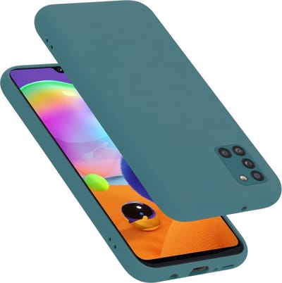 Cadorabo Hoesje geschikt voor Samsung Galaxy A31 in LIQUID GROEN - Beschermhoes gemaakt van flexibel TPU silicone Case Cover