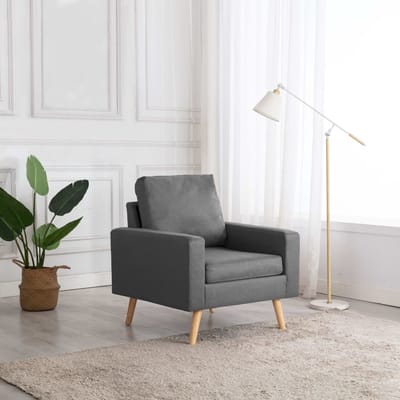 Medina Fauteuil stof lichtgrijs