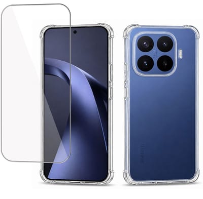 ChiGuard Hoesje & Screenprotector geschikt voor Xiaomi 17T Hoesje Screenprotector - Gehard Glas Cover + Shock Proof Case - Transparant