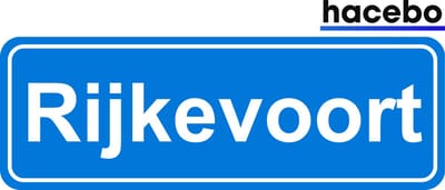 Hacebo - Plaatsnaam Sticker - 29x10 CM - Rijkevoort sticker - Verkeersborden sticker - grappige cadeaus - Rijkevoort
