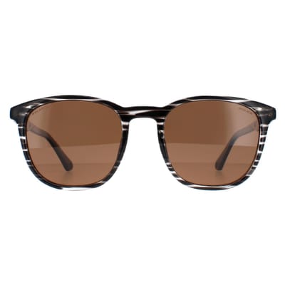 Lunettes de soleil polarisÃ©es Police SPLF18E 6BZP rayÃ©es gris marron