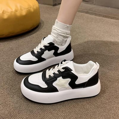 Kleine Witte Schoenen Herfst Nieuw Ins Zoete Zus Veelzijdig Niche Dikke Zool Lichtgewicht Boardschoenen 40 zwart