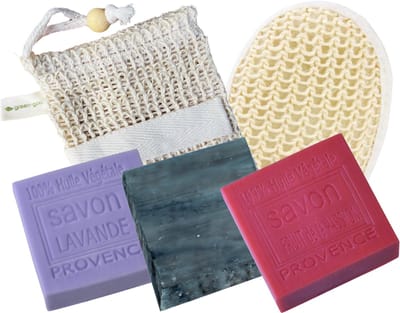 green-goose® Giftset Zeep - Voor Haar - Passievrucht - Hammam - Lavender Zeep - Zeepzakje - Sisal Spons - Ecocadeau