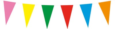 Boland - Papieren vlaggenlijn multikleur - Geen thema - Verjaardag - Feestversiering