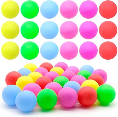 Dailygoods- Tafeltennisballen 30 stuks - Kleurrijke Trainingsballen - Kunststof - Diameter 40 mm - Robuust en Duurzaam - Geschikt voor Speelplezier - Pingpongballen
