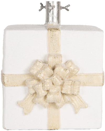 Clayre & Eef Kerstboom Standaard Cadeau 26x24x33 cm Wit Keramisch materiaal