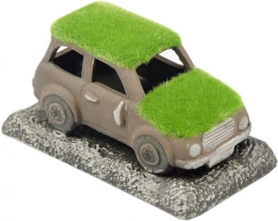 Aquarium ornament auto - Decoratie auto met mos v4 - 16x9x9cm