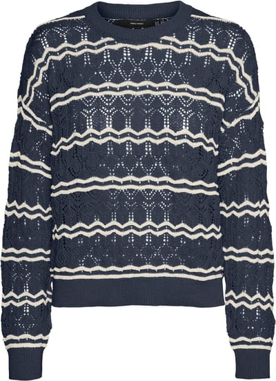 VERO MODA - %VMBELLA LS O-NECK PULLOVER GA BOO - Dames - Gebreide truien