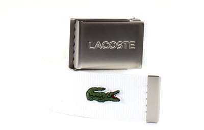 LACOSTE Riem Casual Woven Strap W130 Bright White Wit