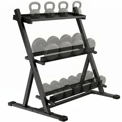 Sportnow Halterrek-Staal-88L x 66B x 88H cm-Zwart