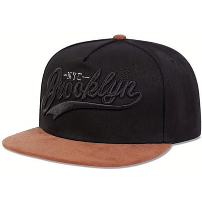 Unisex Brooklyn Borduur Hip-Hop Hoeden Buiten Verstelbaar Casual Baseballpetten Zonbescherming Hoed Sport Golfpet black