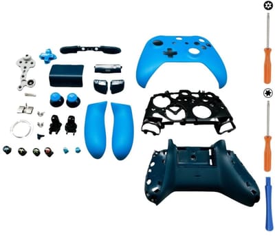 Allecto - Vervangingsset - Xbox One S/X Controller - DIY Shell en Knoppen - Blauw - Accessoires voor Gaming - Geschikt voor Model 1708