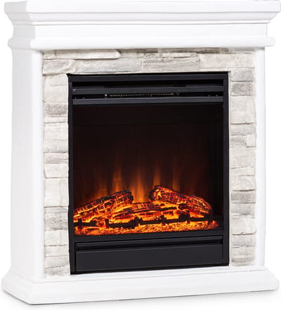 Klarstein Nevis Peak Elektrische haard - Elektrische haard met 1800 W verwarmingsvermogen, Elektrische haard met timer, Temperatuur: 10 tot 30 °C, LED-vlamillusie, incl. afstandsbediening