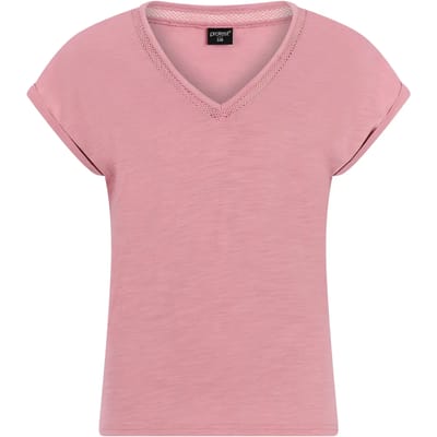 Protest PRTMondaysi – T shirt Dames – Korte mouwen – V hals – Loose fit – Wit