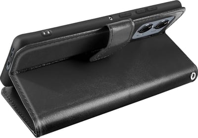 Mayaxess, Hoesje voor Motorola Edge 50 Fusion Portemonnee met Handriem, Zwart