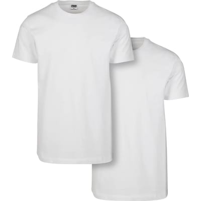 Urban Classics - Basic 2Pack Heren Tshirt - 3XL - Wit