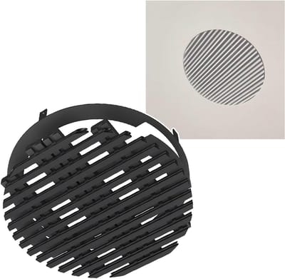 Ventilatierooster Rond Metaal - Afdekking Luchtkanaal - Luchtcirculatie Verbeteren - Met Ingebouwd Gaas - 25 cm Diameter - Zwart