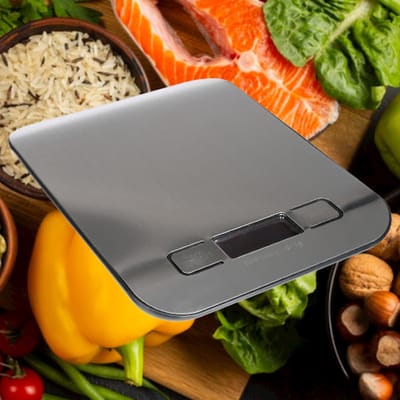 Rvs Keukenweegschaal digitaal - Precisie Weegschaal keuken digitaal - Metaal - Op batterijen - 5 Gr tot 5 Kg - Zilver