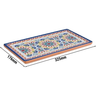 GGM Gastro (6 Stück) GN-Tablett 1/3 - ARABESQUE - Melamin - Höhe: 20mm - Terrakotta