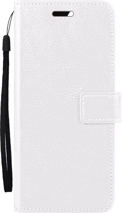 Hoes - Met Pasjeshouder - Geschikt voor Samsung Galaxy A55 - Luxe Bookcase Portemonee - Flip Case - Kunstleer Book Case - Flipcase - Book Cover - Walletcase - PortemonneeHoes - Wit