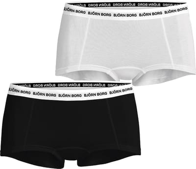 Björn Borg Core Logo - Minishorts - Boxershorts - Dames - 2 stuks - Dames - L - Zwart/Wit