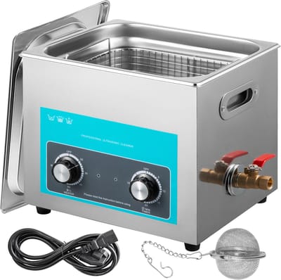 VEVOR Ultrasoon Reiniger 10L Ultrasone Reiniger met Verwarmingstimer Waterafvoer Munten Badmand Groothandel